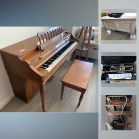 MaxSold Auction: This online auction features a push reel mower; Baldwin upright piano; bedroom furniture; a trumpet in case; Electronics such as Samsung 20", Vizio 26", Sony Bravia 55" TV/Monitors and much more!