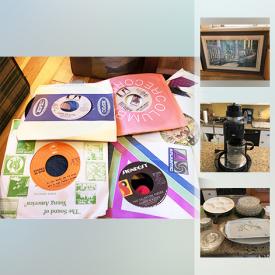 MaxSold Auction: This online auction features vinyl records, Technics SL1200MK2 turntable, Sabre saw, metal sculptures, Keurig coffee maker, espresso machine, artwork and much more!