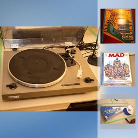 MaxSold Auction: This online auction features decor such as jazz festival posters, Blue Jays posters, and table lamps, collectibles such as vinyl records, vintage tins, toys, and vintage Quick Aid Fire Guard, electronics such as Torcan portable turntable and White CEC turntable, furniture such as padded ottoman, and much more!