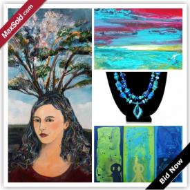 MaxSold Auction: This auction features Oil on canvas, colour photograph, glass necklaces, iron sculpture, mixed media on canvas, encaustic on plywood, acrylic on canvas, acrylic on wood panel, and more!