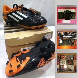 MaxSold Auction: This online auction features new soccer jerseys, new shin pads, new kids’ soccer shoes, new men’s soccer shoes, new Hot Wheels, original paintings, framed prints, electronics such as 24” Samsung monitor, wireless router, and CD player, CD's, LP's, DVDs, baskets, stuffed animals, vintage cameras and much more!
