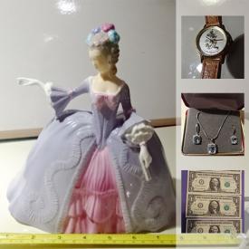 MaxSold Auction: This online auction features Croquet Set, Wooden Classic Cars, Silver necklace with Blue Topaz, Franklin Mint Porcelain Figurine, Mickey Mouse watch, Royal Bayreuth China set, Sony 5 Disc CD player, Vintage German Mantle Clock, Chinese silk art, Vancouver 2010 Olympic Coin set in RBC booklet and much more!