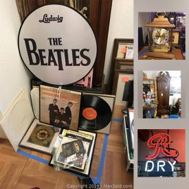 MaxSold Auction: This auction features Hot Wheels, Elvis vinyl records, Beatles Memorabilia, Cast Iron Cook Ware, Shatz Clock, 100th Anniversary Coca Cola thermometer, Vostok Clock, Coin Banks, JVC Floor Speakers and much more!