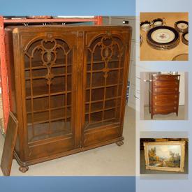 MaxSold Auction: This online auction features Antique Cabinet, Stereo Cabinet, Sharp 42 in TV, Golf Clubs, Tea Cups, Aynsley China, Sterling Silverware and much more!