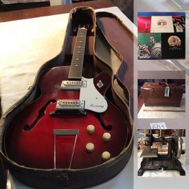 MaxSold Auction: This online auction features Harmony Rocket electric guitar, vintage aircraft altitude controller, collectibles such as gold plated tea set, Canadian memorabilia, and typewriter memorabilia, art such as signed watercolours, signed oil on board, and Indigenous bead work, wingback chairs, jewelry such as antique 14k gold bar pin, and sterling silver rings, books, fishing equipment, LPs, CDs, iPad, and much more!