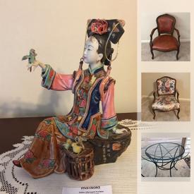 MaxSold Auction: This online auction features Fenton Brides Basket, Morgan Silver Dollars, Lilian Vernon Queen Frame, Heavy Cast Iron Doorstops, Metal Signs, Asian Ginger Jars, Lane Cedar Chest, Vintage Biscuit Jar, Luigi Bormioli Napoleon Goblets and much more!
