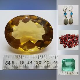 MaxSold Auction: This online auction features Citrines, Sapphires, Garnets, Tourmalines, Emeralds, Amethysts, Opals, Morganites, Aquamarines, Hand Carved Moonstones, Peridots, Ammolites, Topazes, Kyanites, Earrings, Rings and much more!!