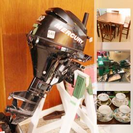 MaxSold Auction: This online auction features Teacups And Saucers, Technics Turntable, Innovative Technology Music Centre, Insignia 46" television, Ladder, ETQ TG 1200 Generator, Bushnell Telescope, Simoniz Power Washer, Mercury Outboard Motor, Brico Drill Press and much more!