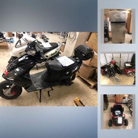 MaxSold Auction: This online auction features electronics, power tools, garage tools, Hoverboard, ECOLO Mobility Scooters, Electric Bike, Gears And Brakes, 48V Lithium Chargers and much more.