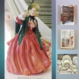 MaxSold Auction: This online auction features furniture, artworks, glassware,  jewelry and collectibles such as  Royal Doulton Figurine, Birks Sterling Silver, Royal Crown Derby, Two Dollar Banknotes and much more.