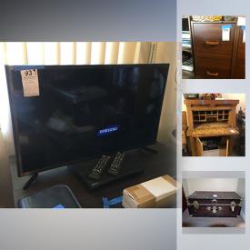 MaxSold Auction: This online auction features Samsung TV, Wall Art, Secretary Postal Clerk Desk, Cuisipro Rocket Pop Molds Donver, Posters Autographed College Of Canyons, NASCAR Signed Cards and much more!