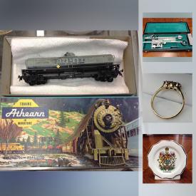 MaxSold Auction: This online auction features Joe's Antiques gift card, collectibles such as vintage insulator, Wedgwood, NIB model trains, and fine bone china, jewelry such as sterling silver charm bracelet, antique brooch, 14k gold bracelet, and diamond earrings, antique oil painting on board, underwater camera, vintage metal microscope, vintage pottery and much more!