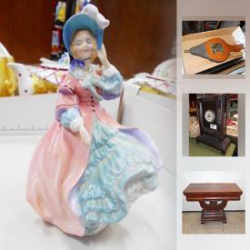 MaxSold Auction: This online auction features Art Glass, Old Royal Artillery Sword, Swagger Stick, Signed Peter Newman Books, Royal Albert Laurentian Snowdrop China, Fenton Glass Dishes, Mandela, Marquetry Wood Art, Coins, Royal Doulton Figurines, Antique Scale, Downhill Skis And Boots, Shopkins Toy Set, Hand Cart, Chain Saw, Carnival Glass Punch Set, Tile Cutter and much more!!