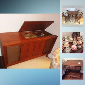 MaxSold Auction: This online auction features furniture such as sofa bed, dining table and chairs, coffee table, upholstered chairs, night stands and bed, decor such as faux plants, framed original paintings, and lamps, collectible ceramics such as Foley, Shelley, Aynsley, Royal Albert, and Colclough, home appliances such as Beaumark fridge and Moffat stove and much more!