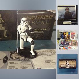 MaxSold Auction: This online auction features Dan Marino Football Card, Hot Wheels Cars, Star Wars C 3po Limited Edition, ghost buster toys, Star Wars Singed Framed Picture, comics and more!