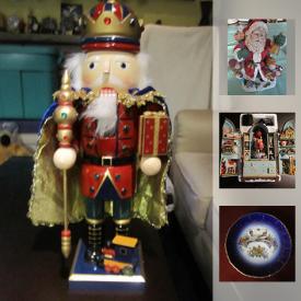 MaxSold Auction: This online auction features christmas decor such as a santa, nutcracker, advent calendars and more, Bunnykins, decorative plates, Harley-Davidson replicas, kitchen faucet, lunch plate sets, storage, silverplate, wall hangings, plate hangers, mini blender, folding chairs, table protector and more!