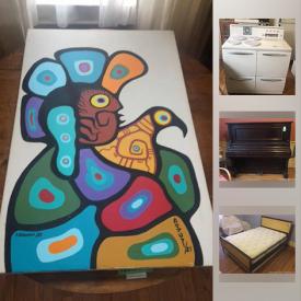 MaxSold Auction: This online auction features furniture, artworks, kitchen appliances, Portable Heater And Boom Box, Bed Linens, Vintage Vanity, Bed Linens and much more.