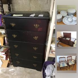 MaxSold Auction: This online auction features antiques croquet, silverplate items, and original framed paintings, furniture such as mahogany secretary, Van Sciver nightstand, and vintage chairs, small kitchen appliances, luggage, vintage board games, table lamps, shelving units, glassware, books, CDs and more!