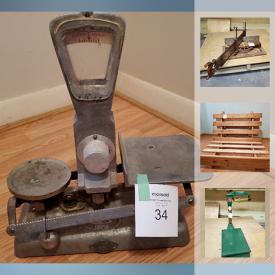 MaxSold Auction: This online auction features a Teeter Hang ups Inversion table. Antique Mitre saw; RCAF Sextant; stool; rocking chair and milk can. Vintage Balance scale collection; tins; crates; bottles. Juicers/Extractor collection - Acme, Champion, Nutri Max, Romix , Norwalk and more! Hobart Industrial coffee grinder. Futon frame, oval dining table. Decorated chalkboard. Collectible ephemera - vintage magazines and more!