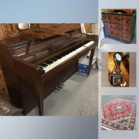 MaxSold Auction: This online auction features furniture such as vinyl loveseat, microfiber sofa and loveseat, dressers, recliner, china cabinet, and upright piano, decor such as Oriental rug, area rugs, table lamps, clocks and much more!