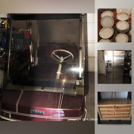 MaxSold Auction: This online auction features a Kenmore chest freezer, Yamaha golf cart, GE Fridge, wall art, coffee tables and furniture and much more!