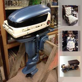 MaxSold Auction: This online auction features furniture such as vintage chair, coins such as Lincoln penny collection and 1863 Centimeis, decor such as copper and brass wall art, toys such as Ford Model T stock car and vintage metal fire truck, jewelry such as watches and brooches and more!