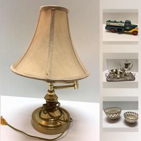 MaxSold Auction: This online auction features Waterford Margarita Glasses, Decorative Decanter,s, Gold Rim Glasses, Candle Chimnea, Vintage Hess Truck, Pottery, Gumball Machine, Neiman Marcus Salt And Pepper Shakers, Baseball Cards, and much more!