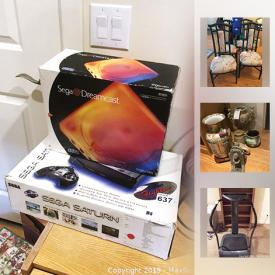 MaxSold Auction: This online auction features household furniture, kitchenware, cameras, game system consoles, sport equipment, shelving and much more.