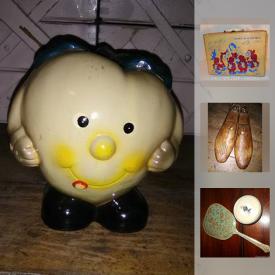 MaxSold Auction: This online auction features Antique Edwardian Celluloid Fan, 1950s Ceramic Piggy Bank, Vintage Haindl Tarot Cards, Antique Batiste Baby Christening Gown, Snow White Collection, 1950s Crazy Quilt Top, Nippon Bowl and much more!