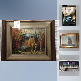 MaxSold Auction: This online auction features paintings, toys, Russian toy train, jig saw puzzle, vintage monopoly game, lithograph art, vintage electric piano, canvas board, racing track toy, rocking chair, two original paintings, pieces of oil artwork, vintage watches, treadmill, kids rocking chair, vintage butter holder, vintage golf set, heavy duty scale and more!