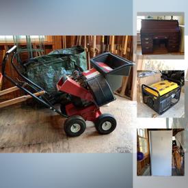 MaxSold Auction: This online auction features a wood chipper, generator, upright freezer, sleds, live plants, furniture such as a wing back chair, recliner, roll top desk, fold up hammock and more, fire pit, toys, garden decor, food storage system, handtruck, speakers, stereo components and more!