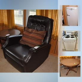 MaxSold Auction: This online auction features furniture such as a bench, shelf, dining table and chairs, cabinet, couch and chair, tables, blanket boxes and more, ladder and hardware, rugs, bedding, linens, bee smoker, vintage fridge, stove, pots and pans, electronics, clothing and more!