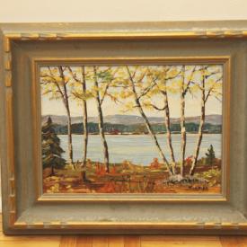 MaxSold Auction: This auction features oil on canvas, wooden chest, microwave, Deilcraft dining table and chairs, wood veneer coffee table, outdoor table and chairs set, desk, card table, storage cabinets, Christmas decor, dresser with mirror, headboard and night table, and more.