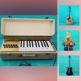 MaxSold Auction: This online auction features Vintage Portable Organ, Matroshka Nesting Doll, Vintage 215 year old Bible, Hot Wheels Star Wars, Black dog 6-String Electric Guitar, KitchenAid Pasta Maker, Vintage Washboards, Adams English Ironstone and much more!