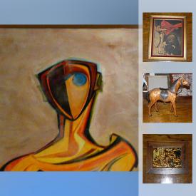 MaxSold Auction: This online auction features Lisa Urbanic Pastel, Beto Oil on Canvas, Copper Plate Artwork, Copper on Board Artwork, Leather Antique Horse, Original Victoria Barrier, Signed Graphic Print, Mirrors and much more!