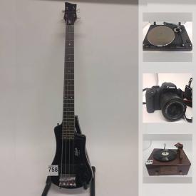 MaxSold Auction: This online auction features Guitars including Fender, Turser, Hofner, Washburn , Cameras including Nikonis , Minolta, Canon, Olympus, , Stereo Equipment including receivers, cassette decks, turn tables, speakers and much more!