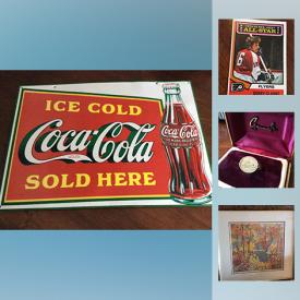 MaxSold Auction: This online auction features an Antique sterling bud vase, crystal bar set, Smith Corona typewriter, cast iron vents and bottle opener, twig folk art table, Elgin made duck decoy and fishing creel. Collectible McFarland action figures and sports cards; comics; vintage Christmas ornaments; coins and currency. Jewelry such as 18k and 10k gold-filled rings with stones; rhinestone pins. Vintage games and more!