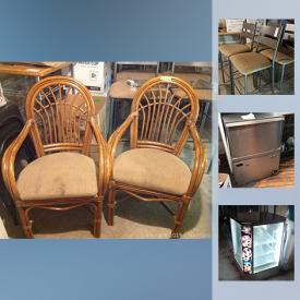 MaxSold Auction: This online auction features restaurant furniture such as table, shelves, file cabinets, rattan chairs, display cases, stackable metal chairs, bar stool, movable carts and more, coffee machines, coffee thermos, coffee grinder, Danby air conditioner and insect killer, burlap coffee sacks, bakeware, milk containers, sandwich board, microwave and toaster, cash system and more!