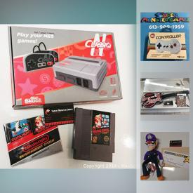 MaxSold Auction: This online auction features New Nintendo systems to play old games; XBox, Nintendo 64, PS2, Nintendo Wii system set ups; gaming accessories for PS2, PS3, PS4, Atari, Sega; Games; Pillows and Gift certificates and more!