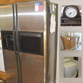 MaxSold Auction: This online auction features Pulaski Natural Stone Bar, GE Profile Performance Refrigerator, Iron Wall Hanging, Wii U Gaming System, Table lamps, NHT Subwoofer, Armoire, Carpet, Monitors, LE CREUSET pots and much more!