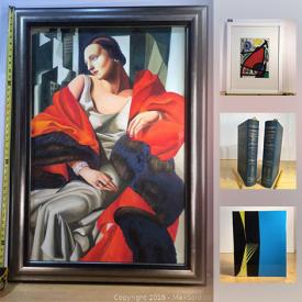 MaxSold Auction: This online auction features Art Books, William Shakespeare 39 Vols. Full Leather, Original Lithograph, Antique Handpainted Engraving, Glass Vases, Rock Crystals and much more!