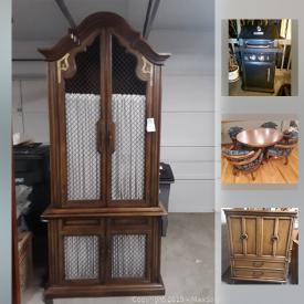 MaxSold Auction: This online auction features Alice Heath Bronze Statue, Framed Art, Collectors Plates, Brass Lamps, Thomas Kinkaid Art, Vomeha binoculars, Master Forge Grill, Peggy Karr Glassware, Lolita Handpainted Glassware, Woodberry Desk and Hutch, Bissell Carpet Cleaner, Tools and much more!