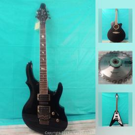 MaxSold Auction: This online auction includes musical instruments such as new BLACKDOG electric guitar, RENEGADE flying V electric guitar, and New Gypsy Rose Bass Guitar, new guitar strings and straps, collectibles such as vintage Hot Wheels, vintage TONKA, and vintage cloisonne, Himark serving ware, Portugal pottery, antique trencher, American Standard faucet and sink, sheet music, and more!