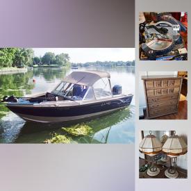 MaxSold Auction: This online auction features 2000 Lund fishing boat with trailer, collectibles such as Spode china, Limoges, and Royal Doulton, appliances such as Maytag refrigerator, and Kenmore freezer, furniture such as Kroehler dressers, Simmons mattress, vintage highboy, mahogany table, leather loveseat, and Krug buffet, art such as signed acrylic on canvas, original framed ink drawing, original watercolours, and framed prints, cameras and photography accessories such as Olympus, Canon, Hewlett Packard, Minolta, Kodak, and Fuji, electronics such as Sony digital video cameras, Canon printer, power tools such as Shopcraft grinder, circular saw, and Craftsman sander, home health aids, office supplies, Bissell vacuum, books, stemware, stoneware, new Sundance pressure washer, table lamps, camping equipment, Christmas decor, ladders fishing gear, Craftsman riding lawn mower and much more!