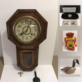 MaxSold Auction: This online auction features a 46 inch Samsung television, coins, stereoscope and slides, vintage clock, vintage toys, fur coats, Victorian sterling button hook, vintage 45s and LPs. Collectible thimbles and display, souvenir spoons and displays; Matchbox 47:1 scale cars and more!