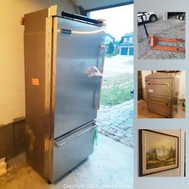 MaxSold Auction: This online auction features Viking Ultraline Professional Refrigerator, Hand Truck, Commercial Double Decker Oven, Stainless Steel Cart, Sushi Plates, Michelin Tires, Cast Iron Trays, Commercial Food Scale, Dress Shoes, Samsung AF Zoom 1050, Makita Electric Drill, Handheld Fluorographic Black Light, and Much, Much, More!!