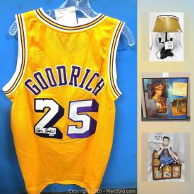 MaxSold Auction: This online auction features Signed Gail Goodrich Jersey, Autographed Remo Drumhead , Comics, Flute, Wizard of Oz Musical Plate, Lava Lamp, Vintage Toys, Vintage Coins, MCM Nautical Serving Plates, Fogger Machine, Vintage Marionettes, PSP, Xbox 36- and Wii Games, Hitachi Bread Maker, Collectible Stamps, Star Wars Collectibles and much more!