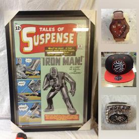 MaxSold Auction: This online auction features Replica Jerseys, Alfred Sung Perfume, Signed Hockey Pictures, Comics, Sports Cards, Star Wars Cards, Alfonso Espinosa Signed Comic Prints, Funko Pops, Transformers, Replica Championship Rings, Men's Watchesand much more!!