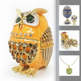 MaxSold Auction: This online auction features jewelry, artworks, Electronics,  Faberge Owl Bejeweled Crystal Rhinestone, 1912 Tsarevich Faberge Egg,  Decorative & Figural Lidded, Cameo Brooch, Faberge Elephant Trinket & Jewelry Box, Elegant Silver Tone Watch Pendant, Buddha Figure, DoubleShock PS4 Controller, Damascus Hunting Tools and much more.