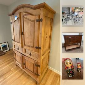 MaxSold Auction: This online auction features Ethan Allen Maple Office and Dining Room Furniture, Rustic Mexican Pine Bedroom Furniture, Craftsman Style Furniture, Expandable Shelves, Onkyo AV Receiver, Lenox China, Outdoor Cast Iron Table And Chairs, Crystal Decanter, Petruska Dolls and much more!